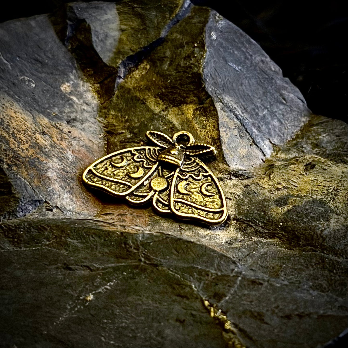 ANTIQUE BRONZE LUNAR MOTH