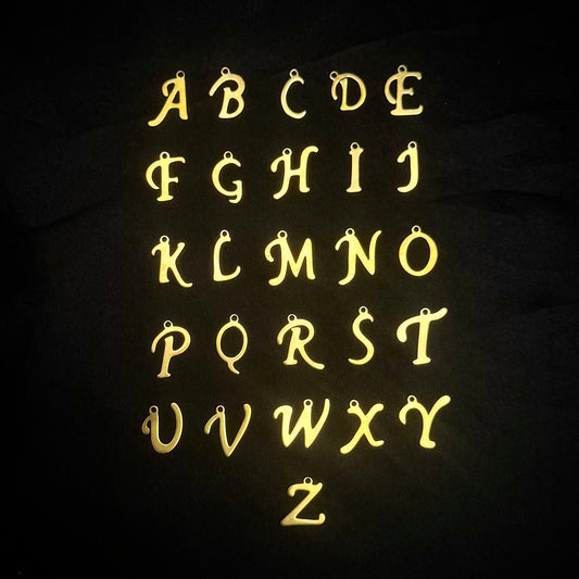 iTOTEM LETTERS IN 18K GOLD PLATED STAINLESS STEEL