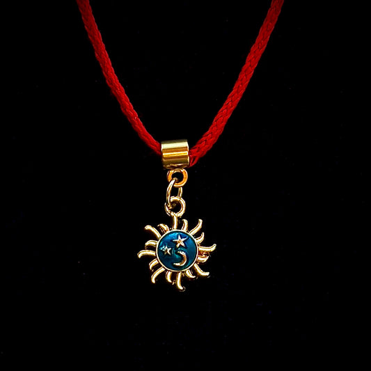 ENAMEL BLUE SUN CHOKER