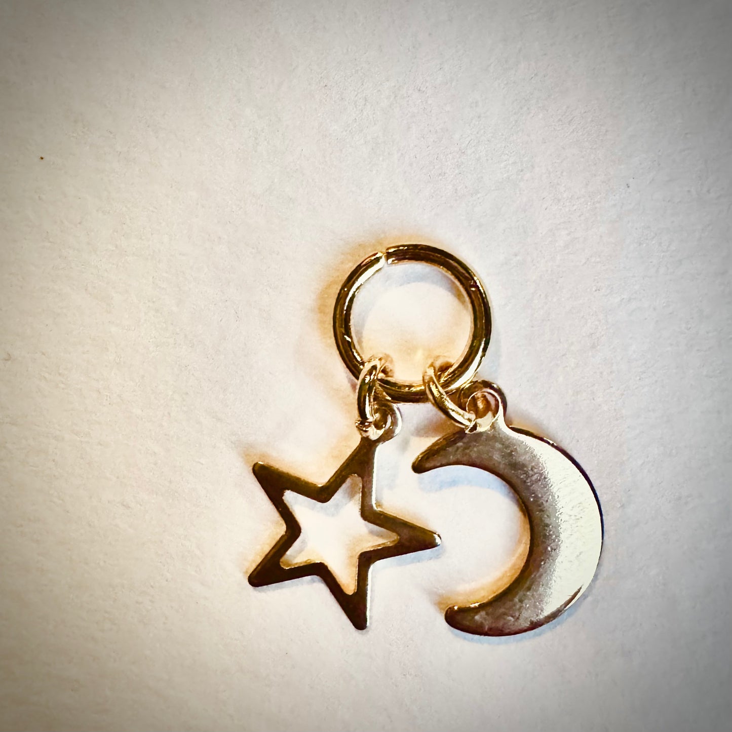 CLOSED MOON & OPEN STAR DYAD in GOLD